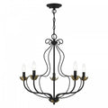 LIVEX LIGHTING  KATARINA CHANDELIER BLACK 42905-04