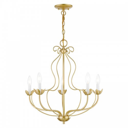 LIVEX LIGHTING  KATARINA CHANDELIER SOFT GOLD  42905-33