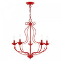 LIVEX LIGHTING KATARINA CHANDELIER SHINY RED 42905-72