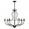 LIVEX LIGHTING  KATARINA CHANDELIER BLACK 42907-04