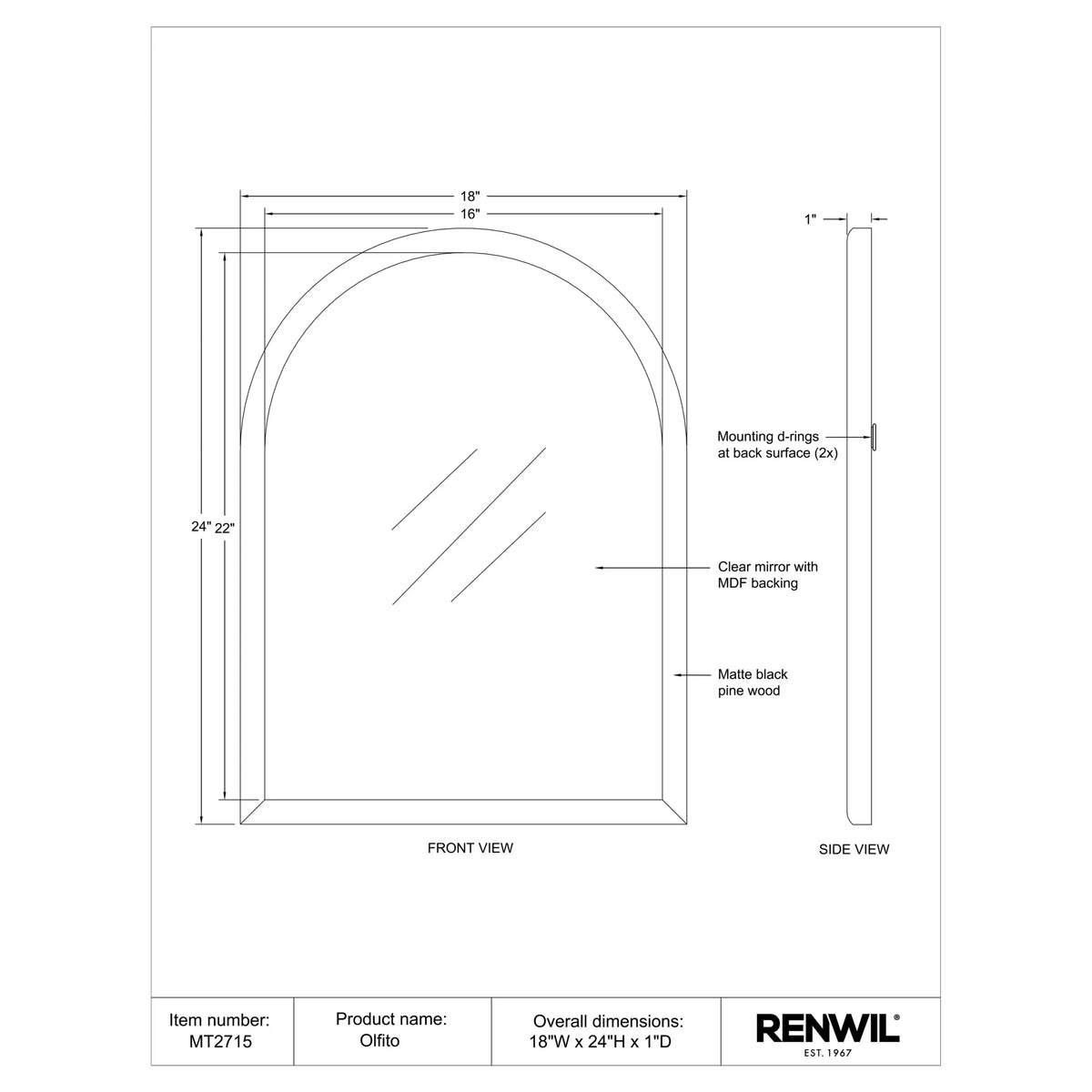 RENWIL OLFITO MIRROR MT2715
