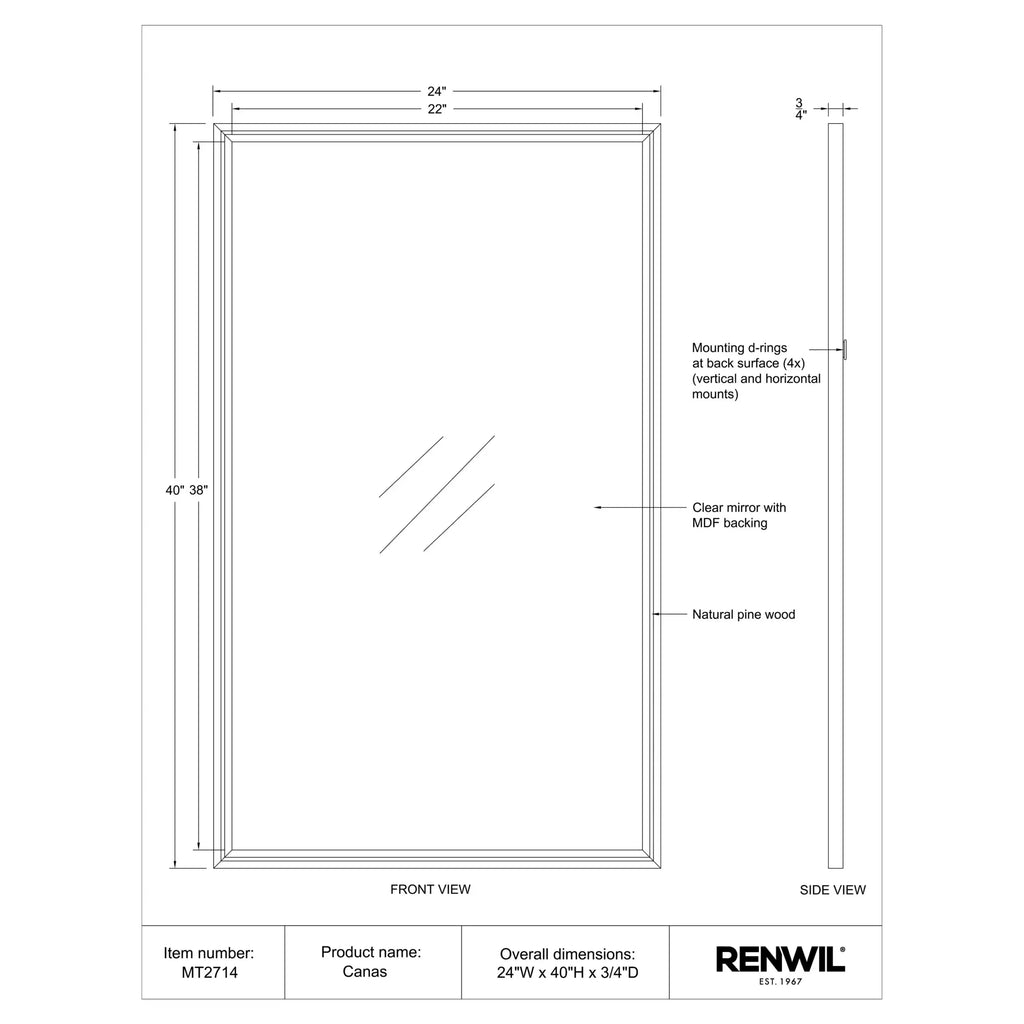 RENWIL CANAS MIRROR MT2714
