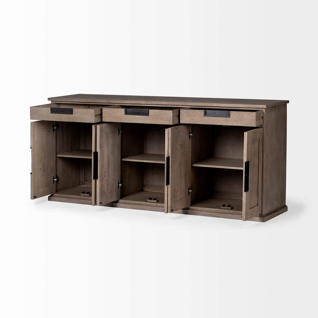 MERCANA BRAXTON NATURAL SOLID WOOD SIDEBOARD 68204