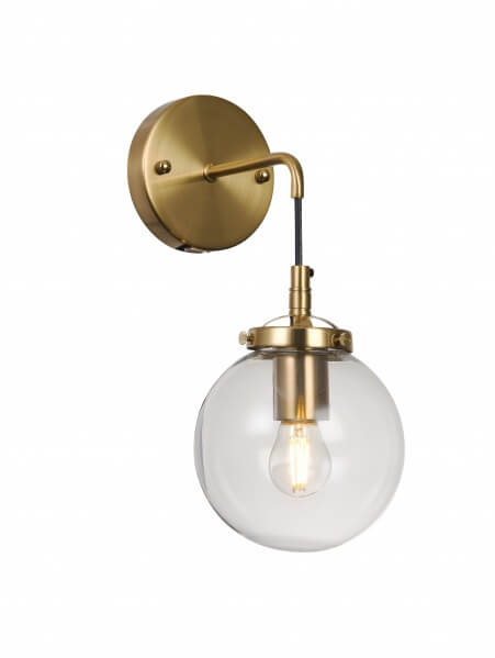 BETHEL GLASS GLOBE SHADE WALL SCONCE DU127