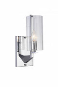 BETHEL CHROME FRAME SINGLE LIGHT WALL SCONCE  DU121