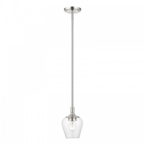 LIVEX LIGHTING WILLOW PENDANT BRUSHED NICKEL 46721-91