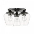 LIVEX LIGHTING WILLOW FLUSH MOUNT BLACK CHROME 46723-46