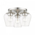 LIVEX LIGHTING WILLOW FLUSH MOUNT BRUSHED NICKEL 46723-91