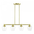 LIVEX LIGHTING WILLOW LINEAR CHANDELIER SATIN BRASS 46724-12