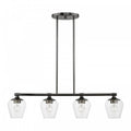 LIVEX LIGHTING WILLOW LINEAR CHANDELIER BLACK CHROME 46724-46