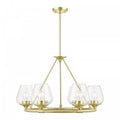 LIVEX LIGHTING WILLOW CHANDELIER SATIN BRASS 46726-12