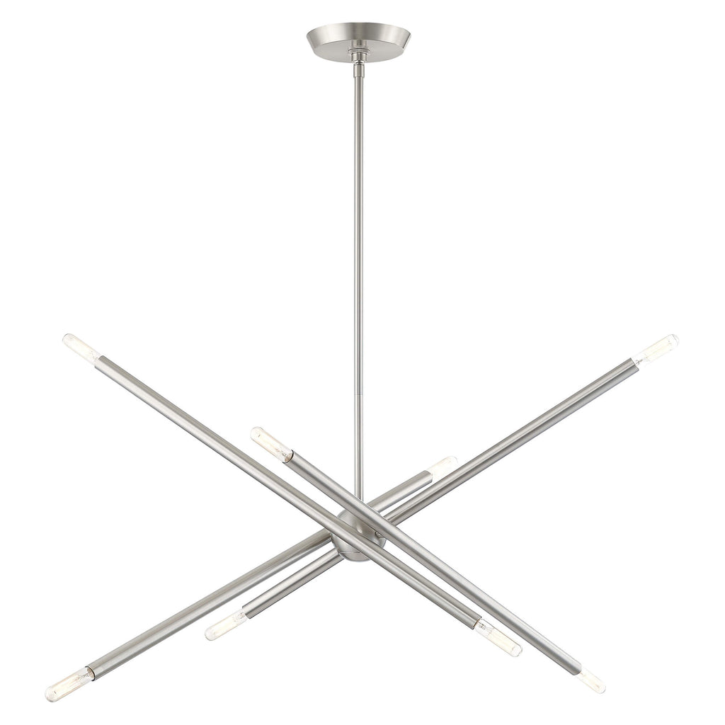 LIVEX LIGHTING Soho Linear Chandelier Brushed Nickel 46778-91