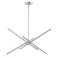 LIVEX LIGHTING Soho Linear Chandelier Brushed Nickel 46778-91