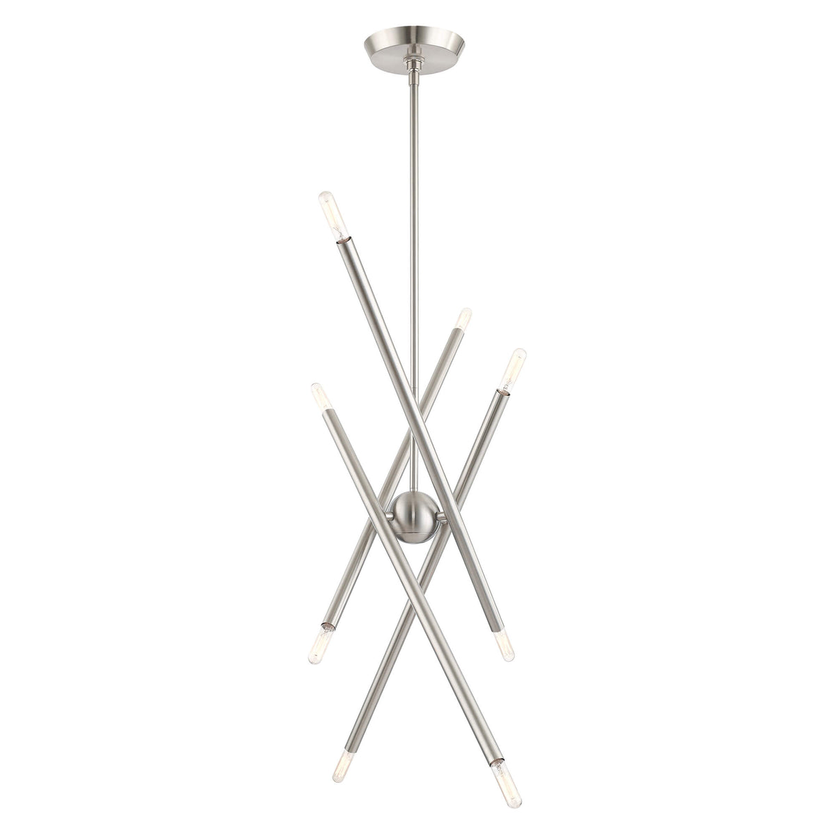 LIVEX LIGHTING Soho Linear Chandelier Brushed Nickel 46778-91