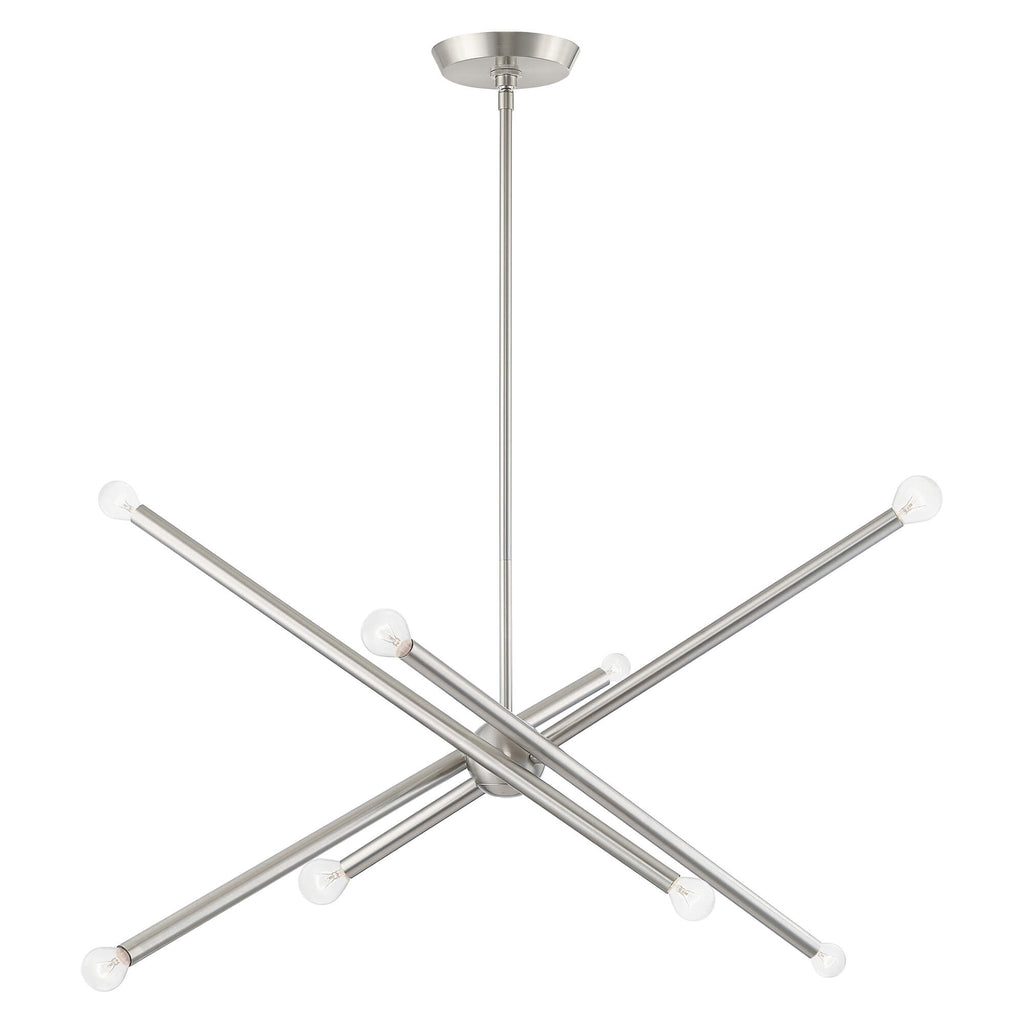 LIVEX LIGHTING Soho Linear Chandelier Brushed Nickel 46778-91