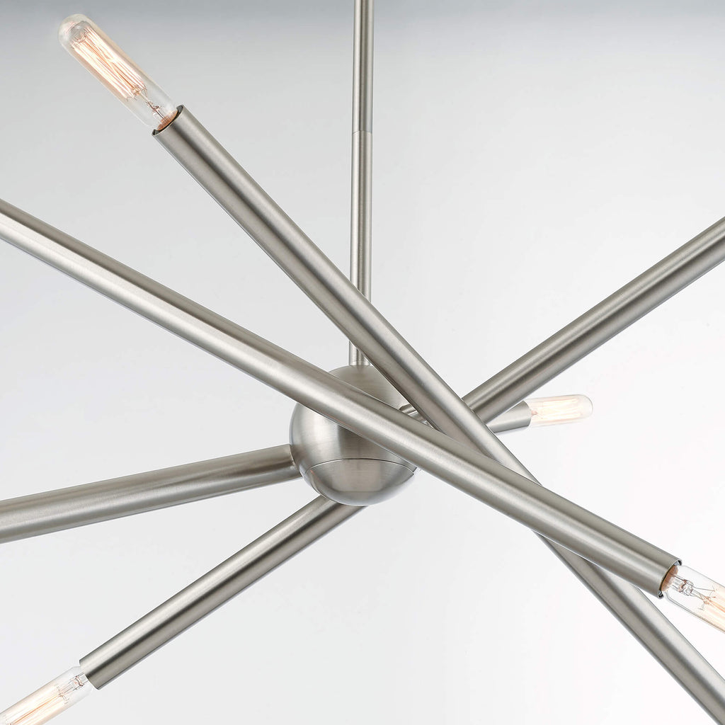 LIVEX LIGHTING Soho Linear Chandelier Brushed Nickel 46778-91