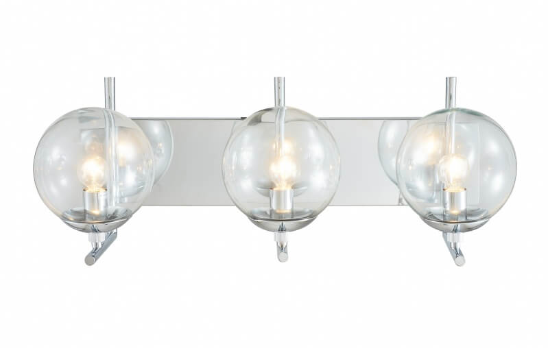 BETHEL CLEAR GLASS GLOBE SHADES WALL SCONCE KJ01CH