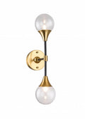 BETHEL BLACK AND GOLD FRAME WALL SCONCE DU140W4B