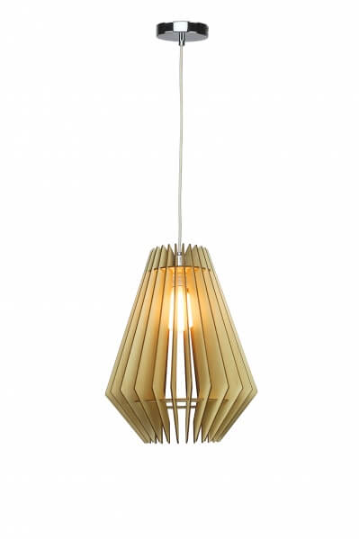 BETHEL NATURAL WOOD BASKET FRAME SINGLE PENDANT JU06P11W