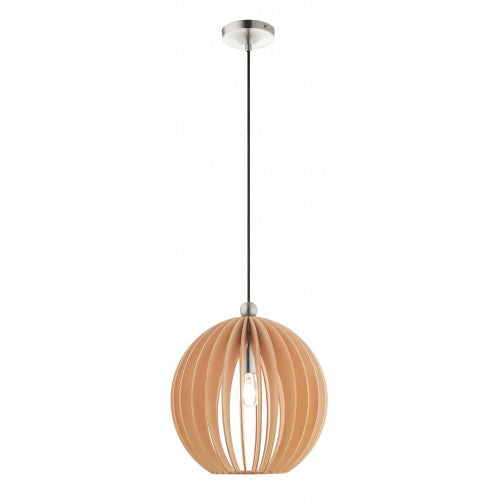 LIVEX LIGHTING Wood Pendant 49099-91