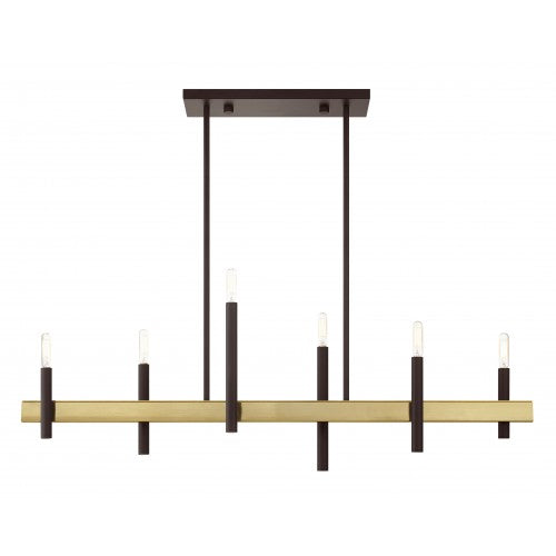 LIVEX LIGHTING Denmark Linear Chandelier 49336-07