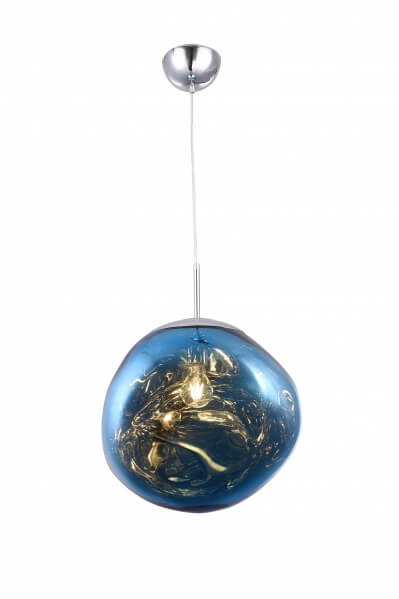 BETHEL PENDANT BLUE ACRYLIC ORB  DU137P15B