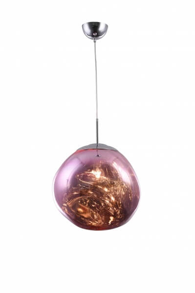 BETHEL PENDANT PINK ACRYLIC ORB DU137P15P