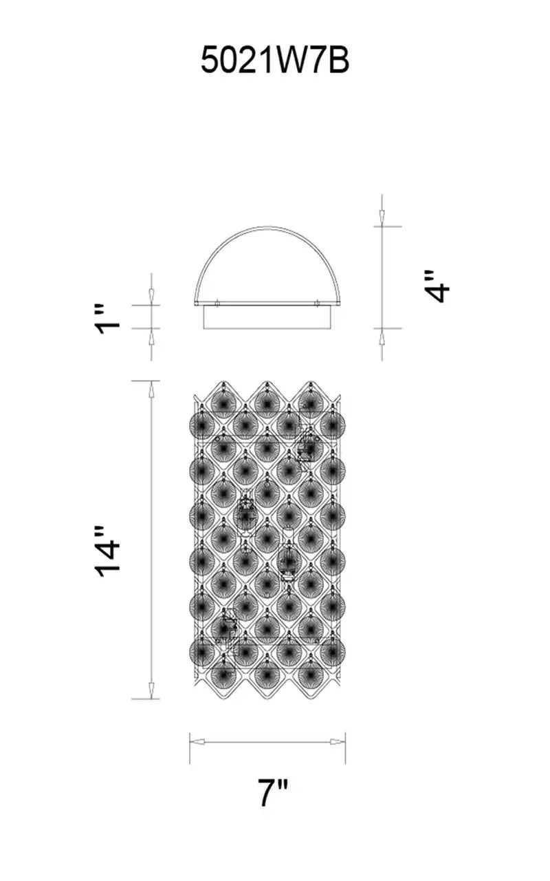 CWI LIGHTING  CHIQUE 4-LIGHT WALL SCONCE 5021W7B(C)