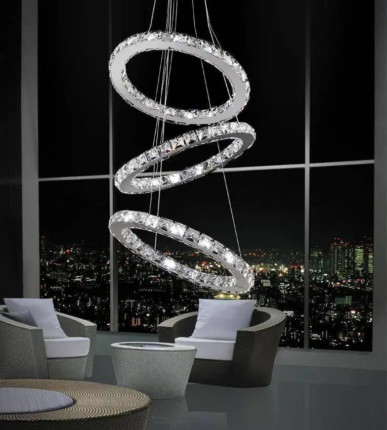 CWI LIGHTING 3-TIER RING LED CHANDELIER 5080P16ST-3R