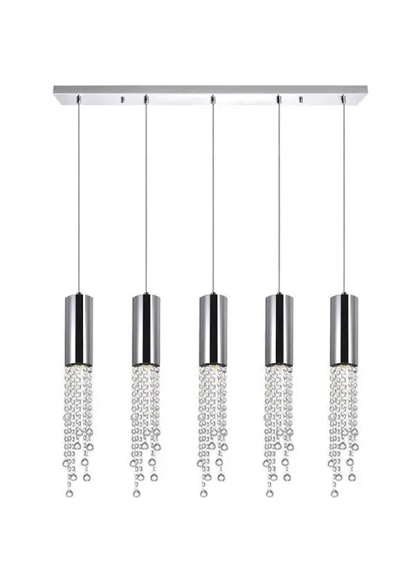 CWI LIGHTING EXTENDED 5-LIGHT CHANDELIER 5081P40C-RC