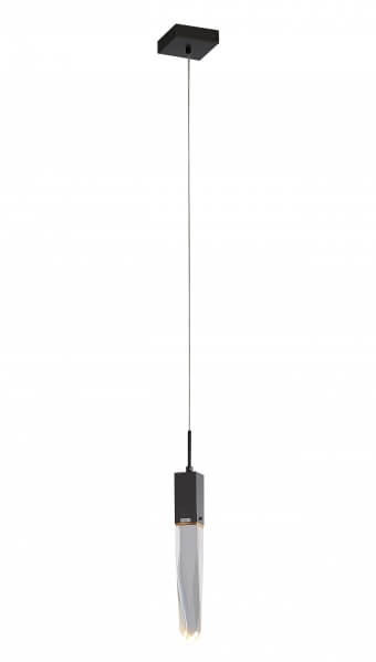 BETHEL MATTE BLACK FRAME SINGLE PENDANT ADS12P1B