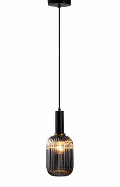 BETHEL SMOKE SHADE SINGLE PENDANT  GL323P5B