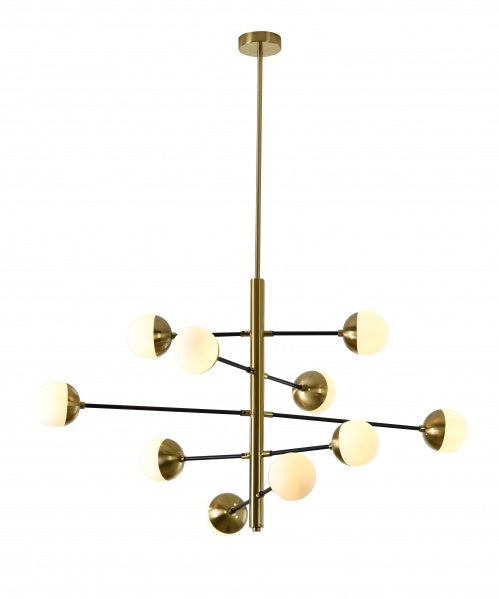 BETHEL BRASS & BLACK FRAMED CHANDELIER AV71C39BR
