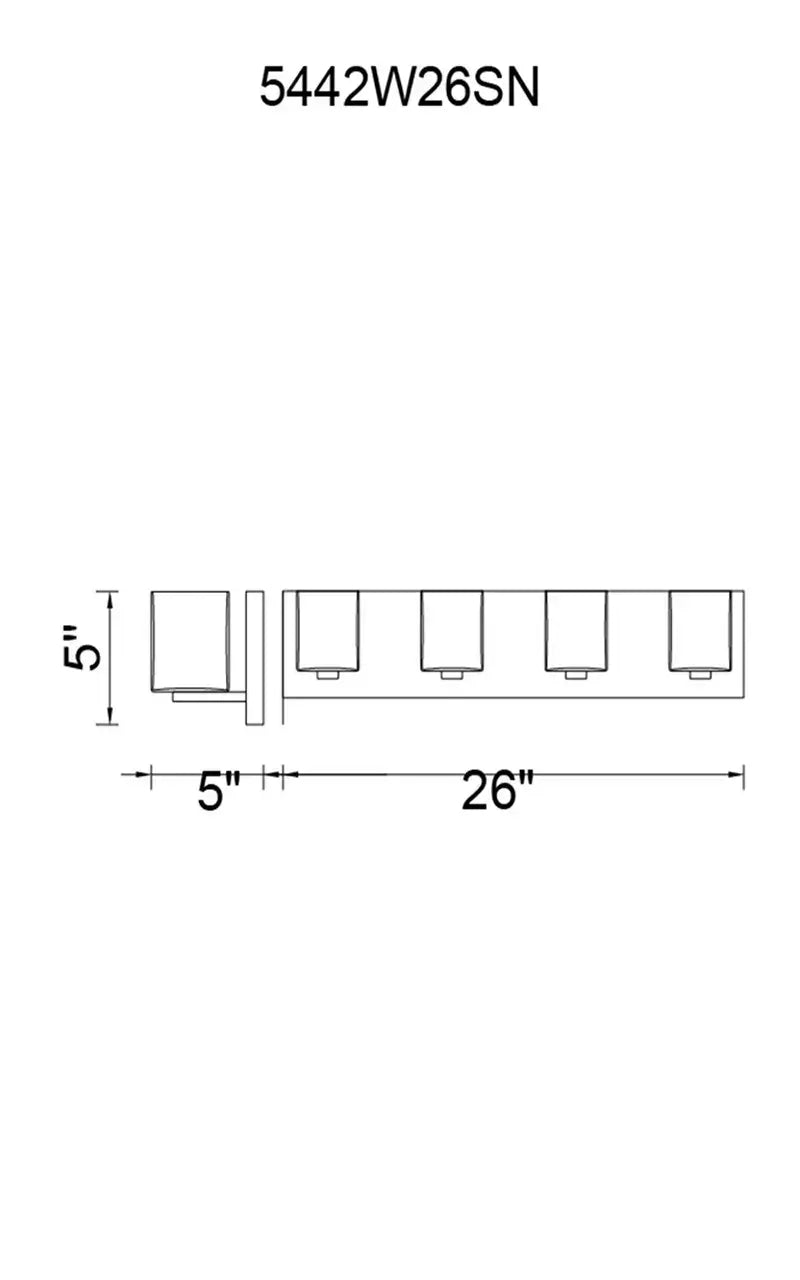 CWI LIGHTING SATIN NICKLE 4-LIGHT WALL SCONCE 5442W26SN