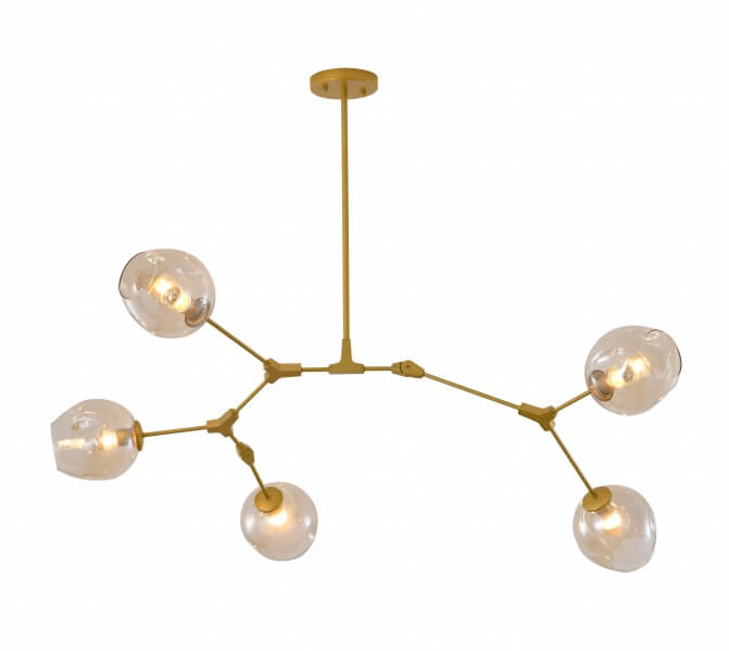 BETHEL GOLD METAL FRAME CHANDELIER DLS56C59G