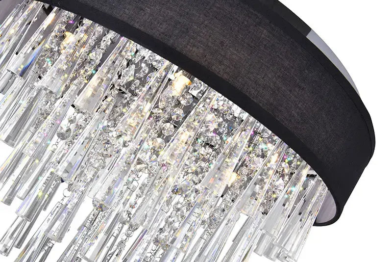 CWI LIGHTING FRANCA 8-LIGHT FLUSH MOUNT 5523C22C (Black)