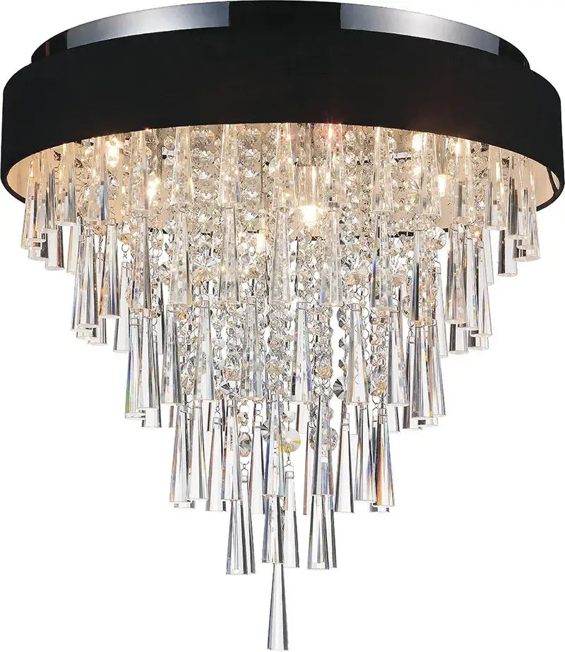 CWI LIGHTING FRANCA 8-LIGHT FLUSH MOUNT 5523C22C (Black)