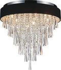 CWI LIGHTING FRANCA 8-LIGHT FLUSH MOUNT 5523C22C (Black)
