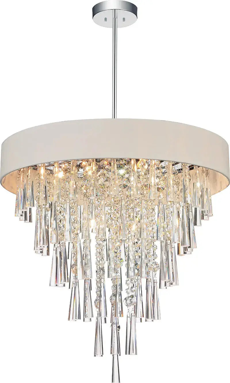 CWI LIGHTING FRANCA 8-LIGHT CHANDELIER 5523P22C (Off White)