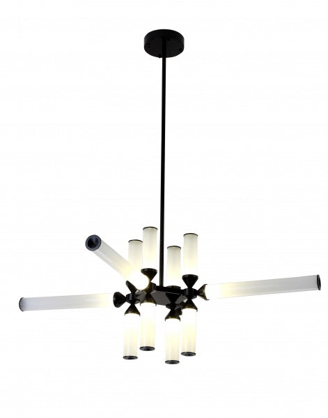 BETHEL LED BLACK ALUMINIUM FRAME CHANDELIER ZD26C45CO