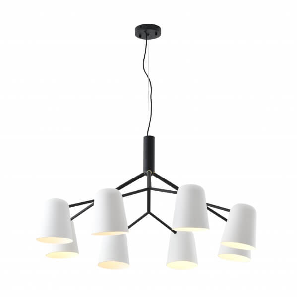 BETHEL WHITE ALUMINIUM CUP CHANDELIER DLS87C37W