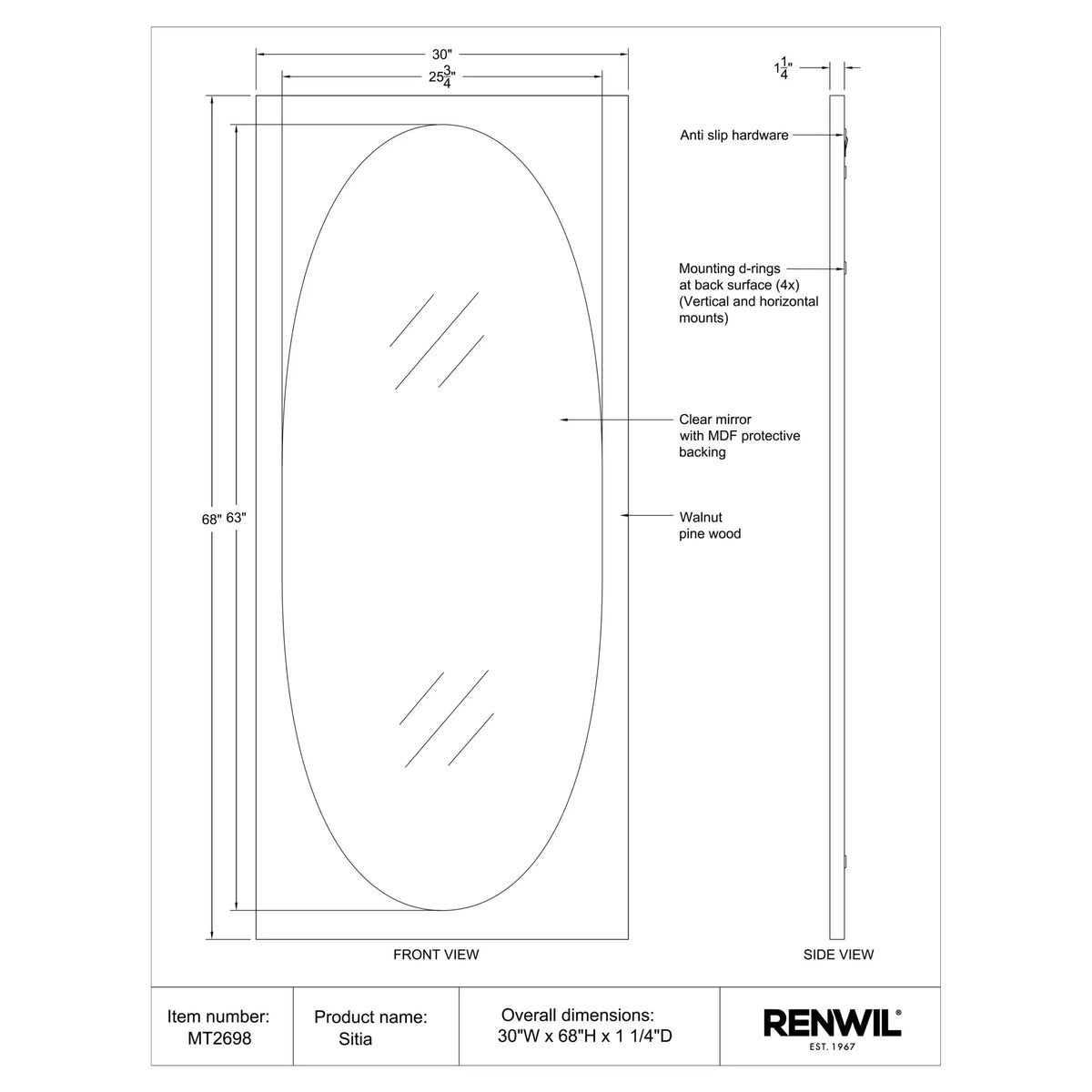 RENWIL SITIA MIRROR MT2698