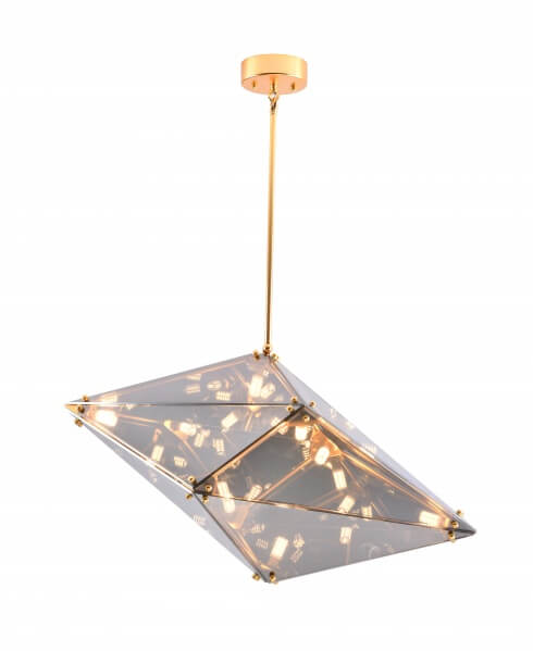 BETHEL GOLD FRAMED PRISIM CHANDELIER  DLS55C30SM