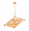 BETHEL GOLD FRAMED PRISIM CHANDELIER DLS50C22A