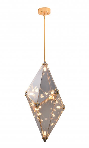 BETHEL GOLD FRAMED PRISIM CHANDELIER DLS51C22SM