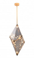 BETHEL GOLD FRAMED PRISIM CHANDELIER DLS51C22SM