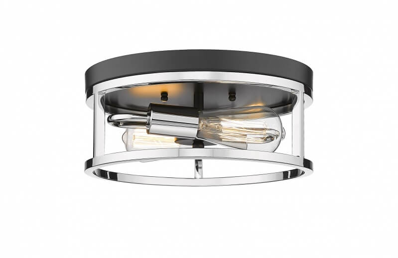 BETHEL CHROME FRAMED FLUSH MOUNT LIGHT YS2180C12BCH