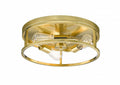 BETHEL ROUND GOLD IRON FRAMED FLUSH MOUNT YS2180C16GD