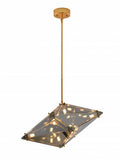 BETHEL GOLD FRAMED PRISIM CHANDELIER DLS52C22SM