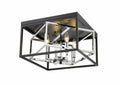 BETHEL BLACK AND CHROME INTERLOCKED BOX FLUSH MOUNT YS218FM16BCH